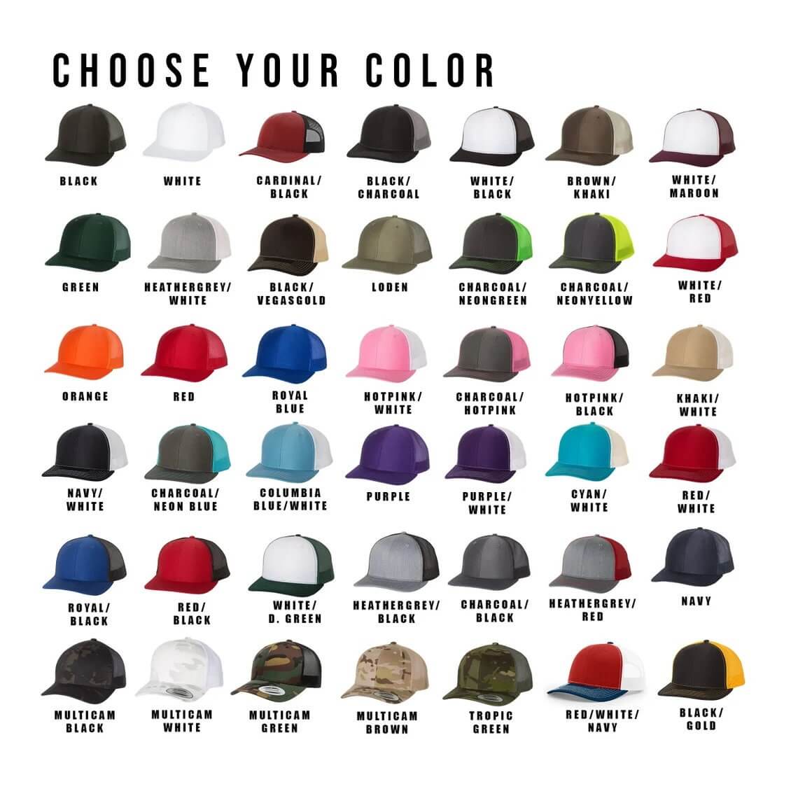 Custom Yupoong FlexFit 6606T Adjustable Trucker Hat